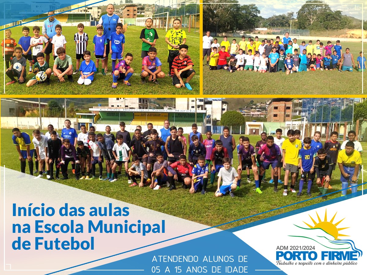 INICIARAM AS AULAS DA ESCOLA MUNICIPAL DE FUTEBOL