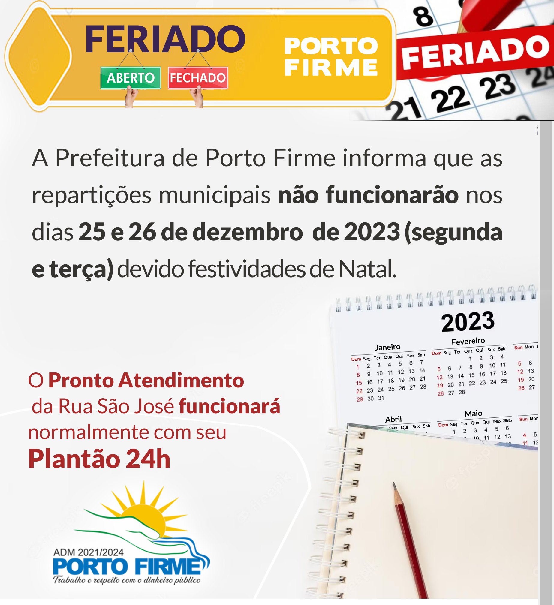 FERIADO DE NATAL (REPARTIÇÕES MUNICIPAIS)