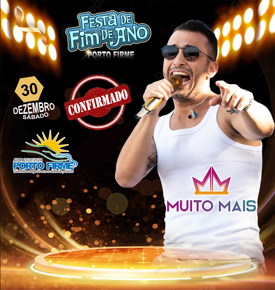 ESTÁ CONFIRMADA A PRIMEIRA ATRAÇÃO DA FESTA DE FIM DE ANO EM PORTO FIRME MG